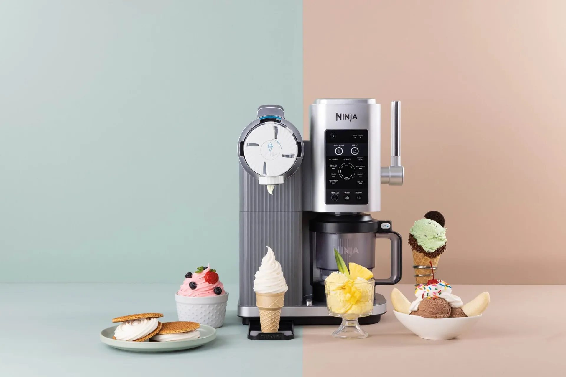 Ninja Creami Swirl ice cream and dessert maker, Black Ninja Ninja Creami Swirl ice cream and dessert maker, Black Ninja