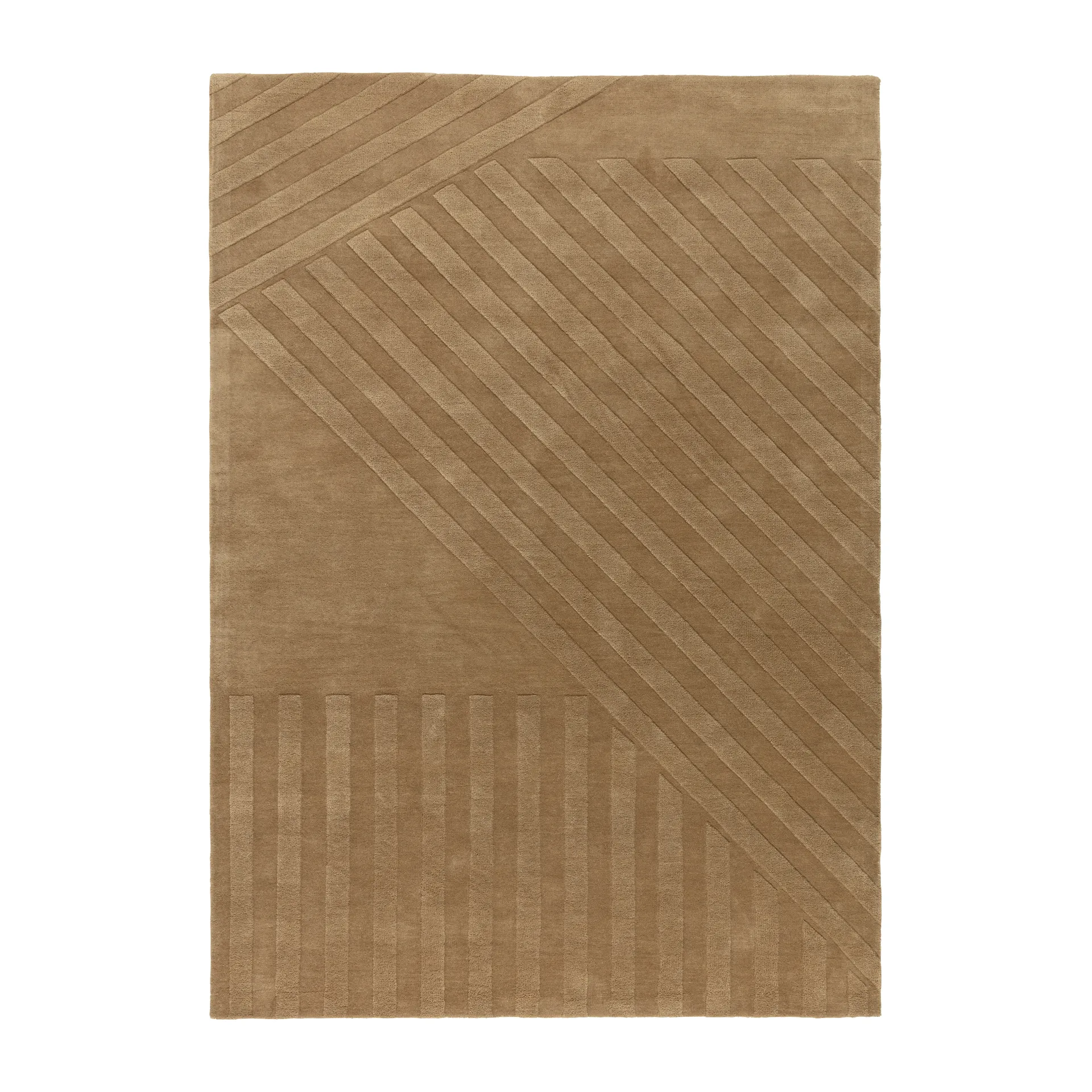 Levels Stripes wool rug, Beige, 170x240 cm NJRD