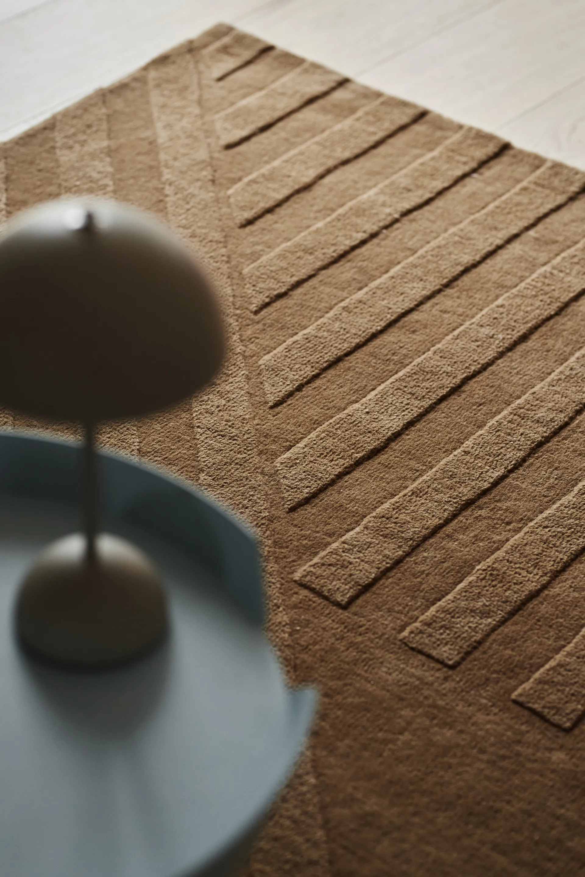 Levels Stripes wool rug, Beige, 170x240 cm NJRD