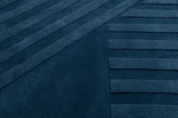 Levels Stripes wool rug - Blue, 200x300 cm - NJRD