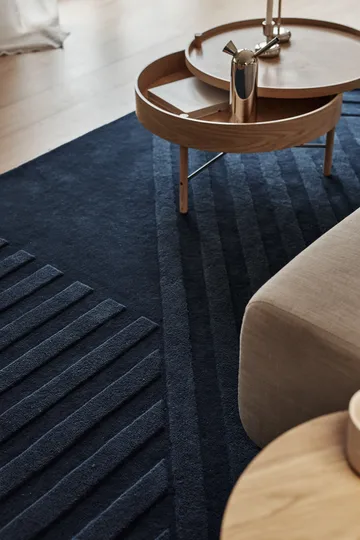 Levels Stripes wool rug - Blue, 200x300 cm - NJRD