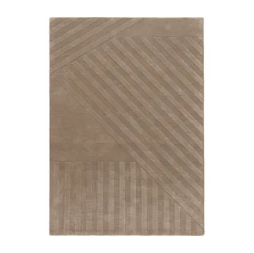 Levels Stripes wool rug - Taupe, 170x240 cm - NJRD