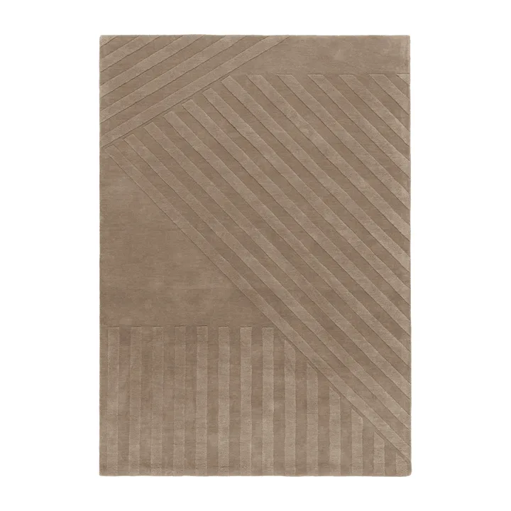 Levels Stripes wool rug - Taupe, 170x240 cm - NJRD