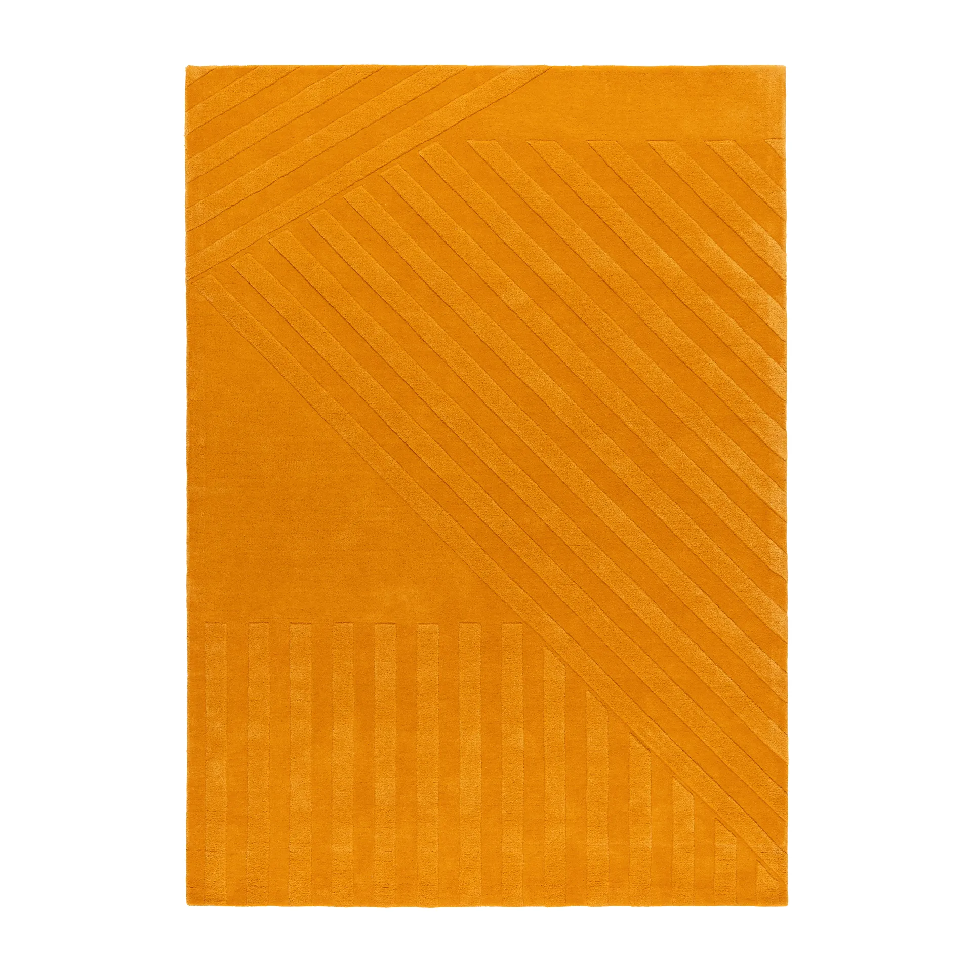 Levels Stripes wool rug, Yellow, 200x300 cm NJRD