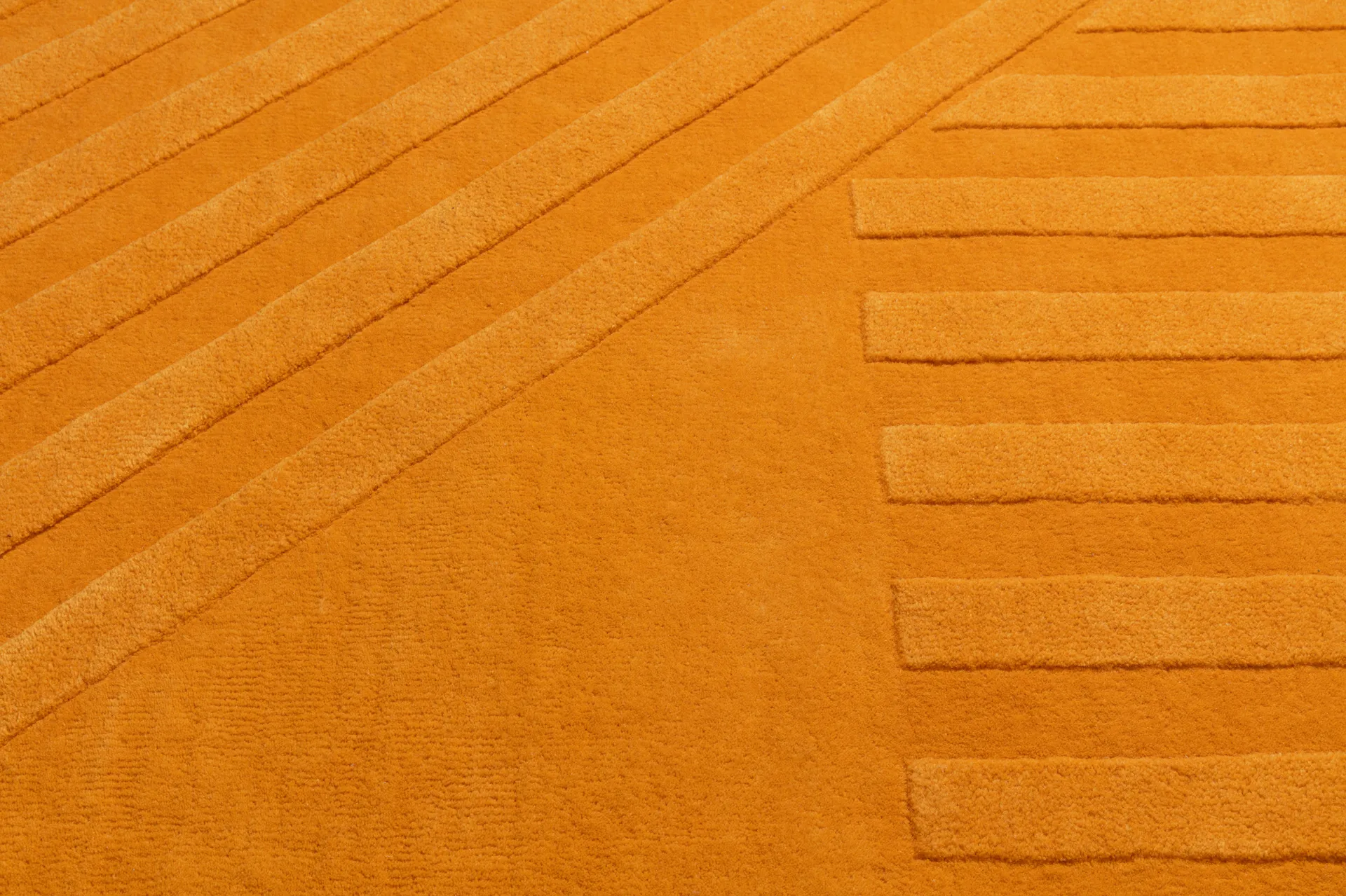 Levels Stripes wool rug, Yellow, 200x300 cm NJRD