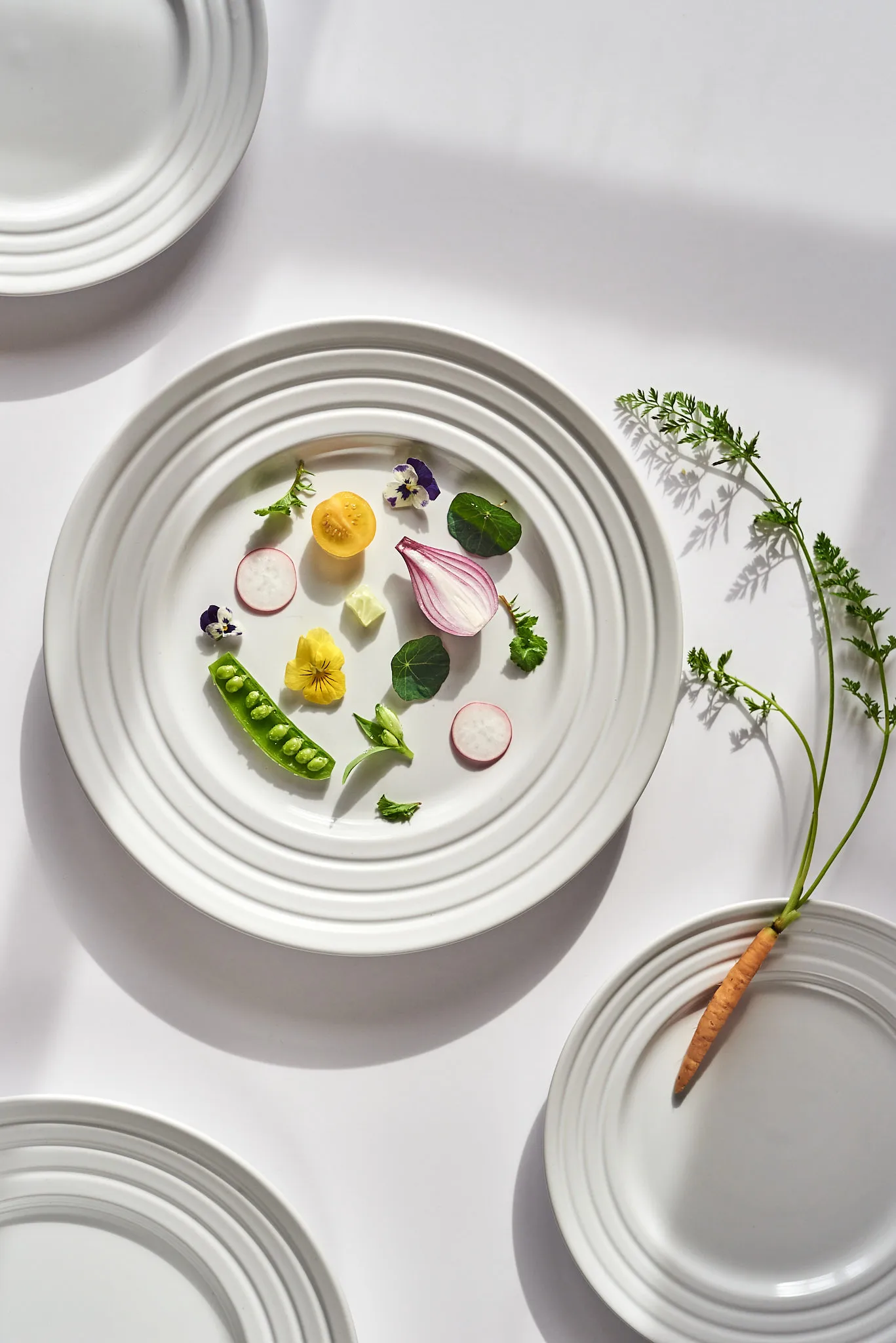 Lines small plate Ø21 cm, white NJRD