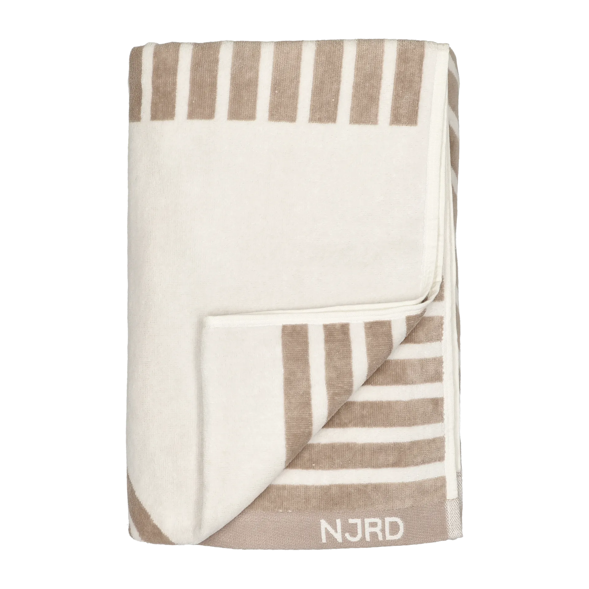 Stripes bath towel 100x150 cm, Beige NJRD