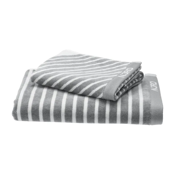 Stripes bath towel 70x140 cm - grey - NJRD