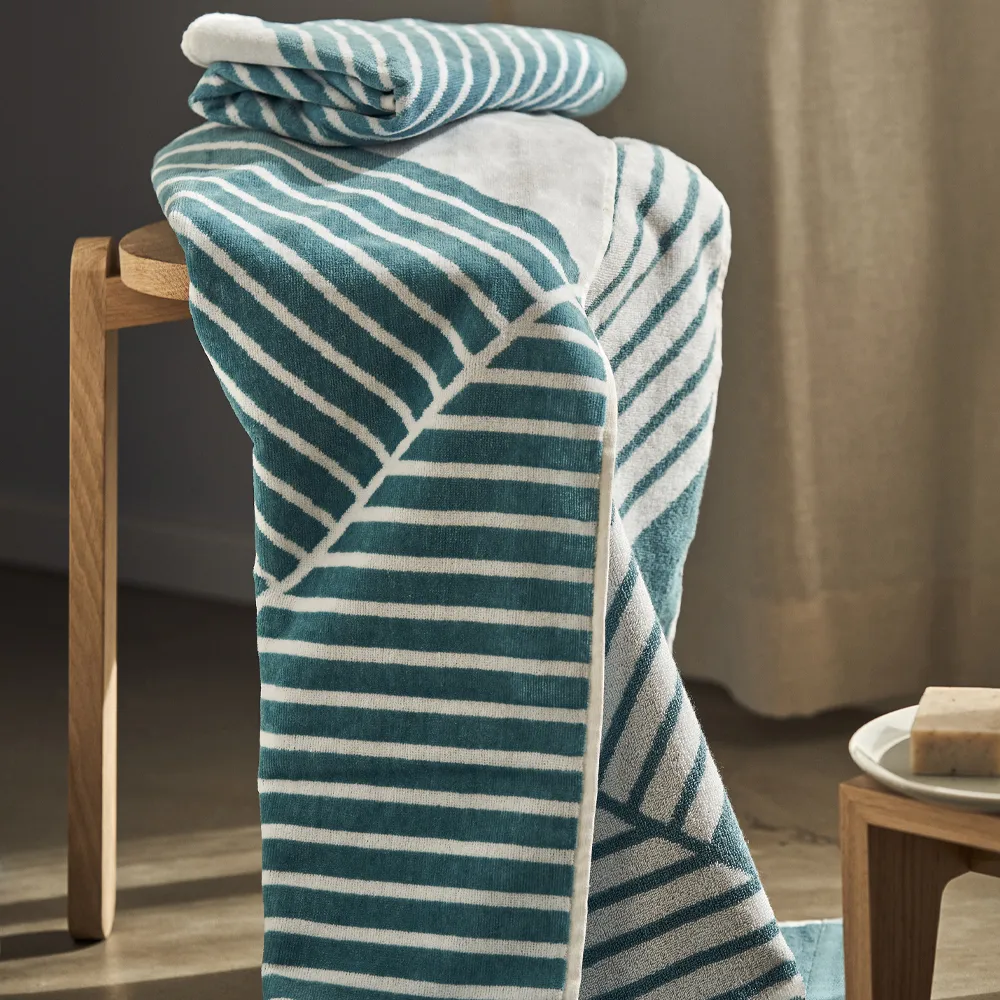 Stripes towel 50x70 cm Special Edition 2022, Turquoise NJRD