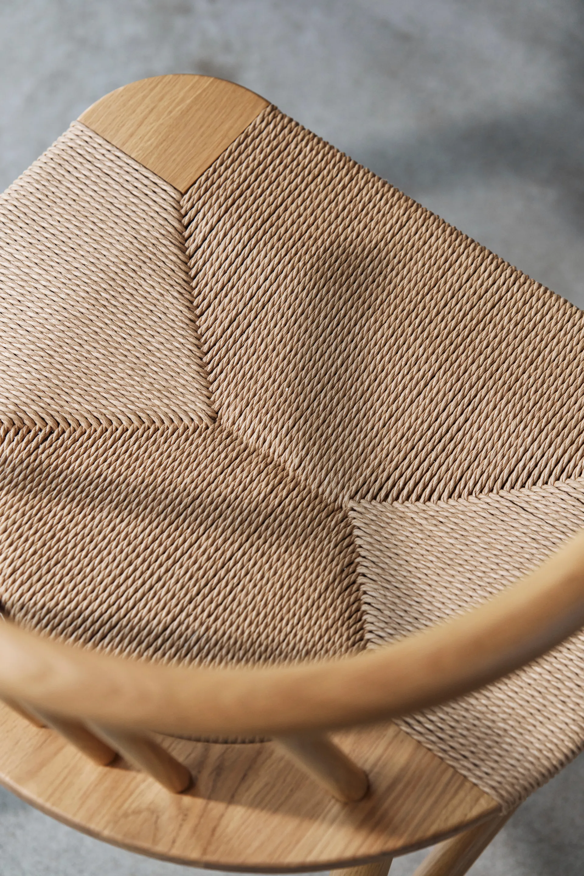VIOR dining chair with woven seat, Lacquered oak-natural, 2-pack NJRD