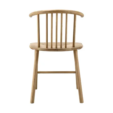 VIOR dining chair with woven seat, Lacquered oak-natural, 6-pack - NJRD