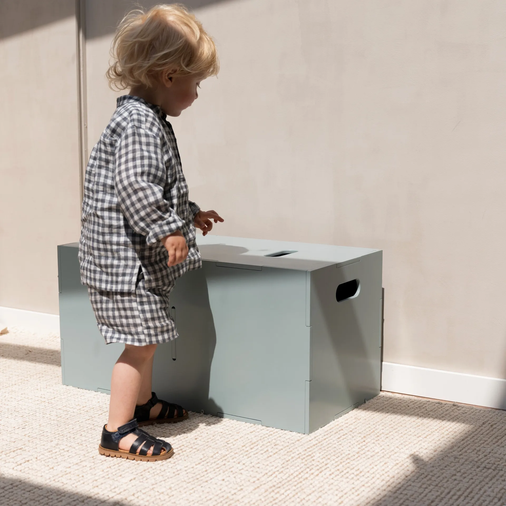 Cube Long storage box, Olive green Nofred