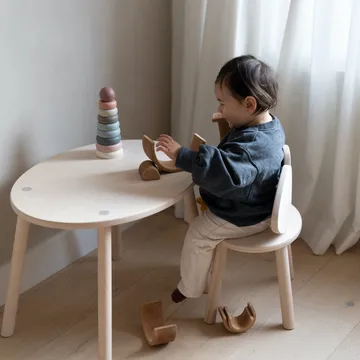 Mouse set children's chair + table - Birch - Nofred