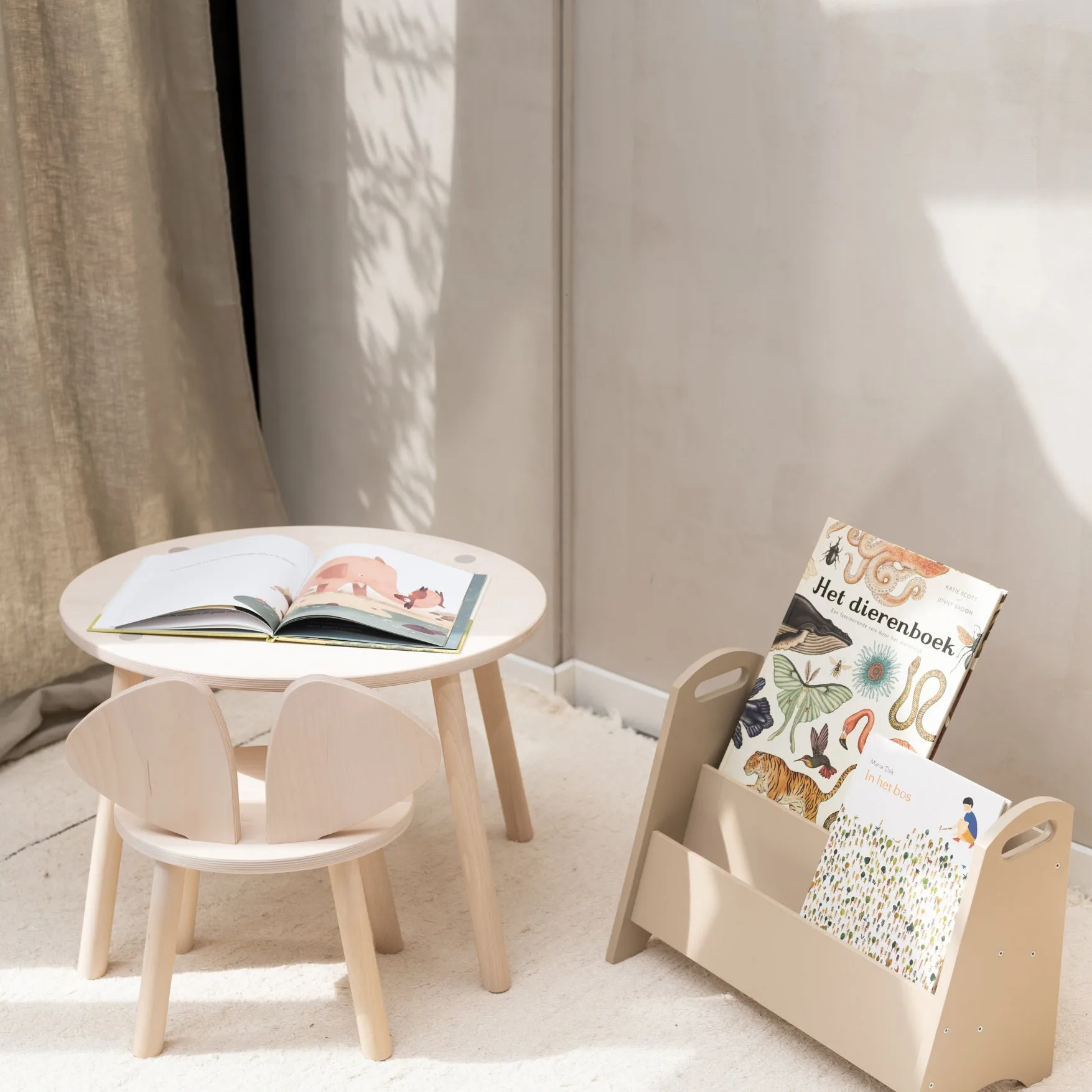 Mouse set children's chair + table, Birch Nofred