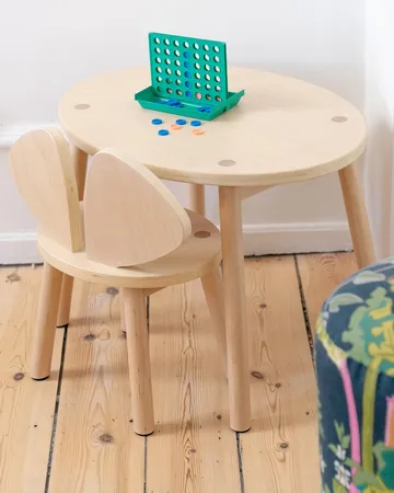 Mouse set children's chair + table - Birch - Nofred