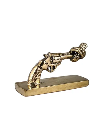Knotted Gun mini 7 cm - Bronze - Non Violence