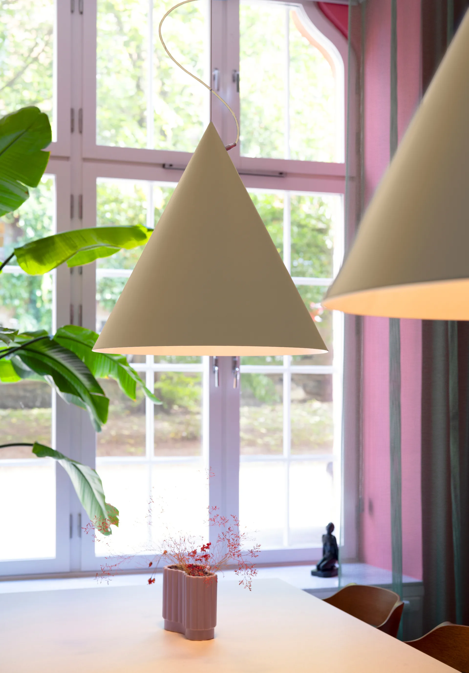 Castor pendant 60 cm, Beige-light beige-silver Noon