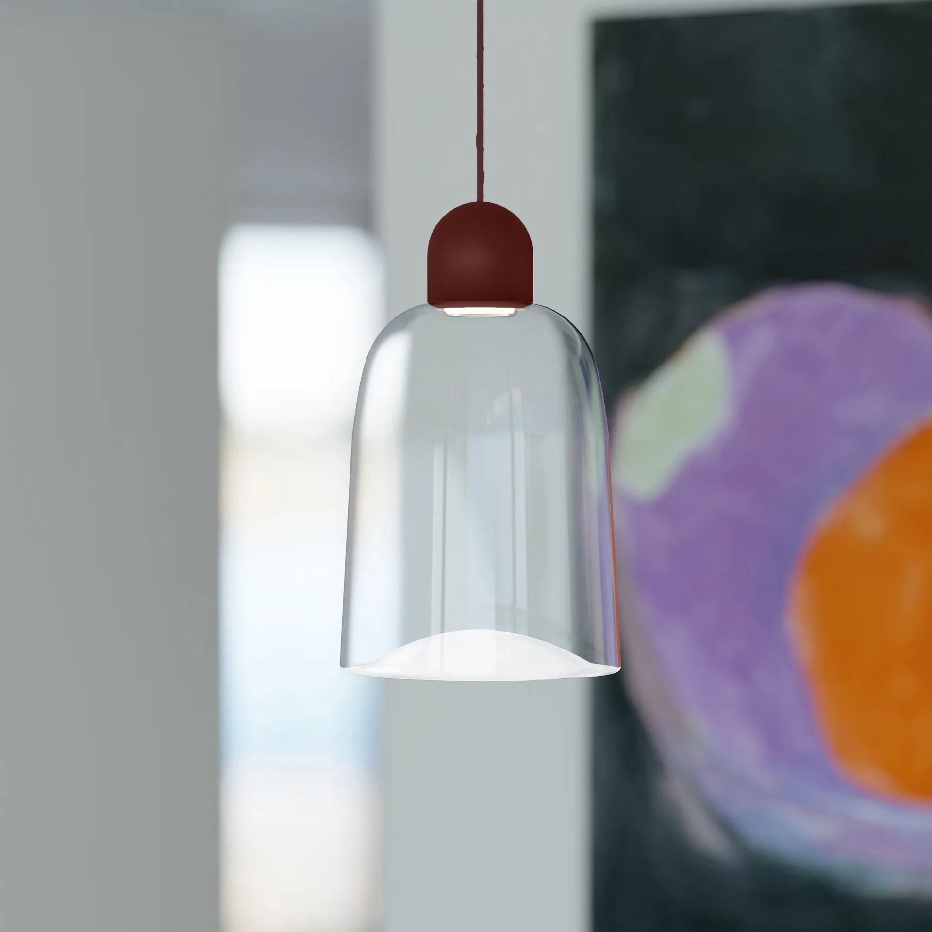 Dia pendant 27 cm, Bordeaux red-dark red Noon