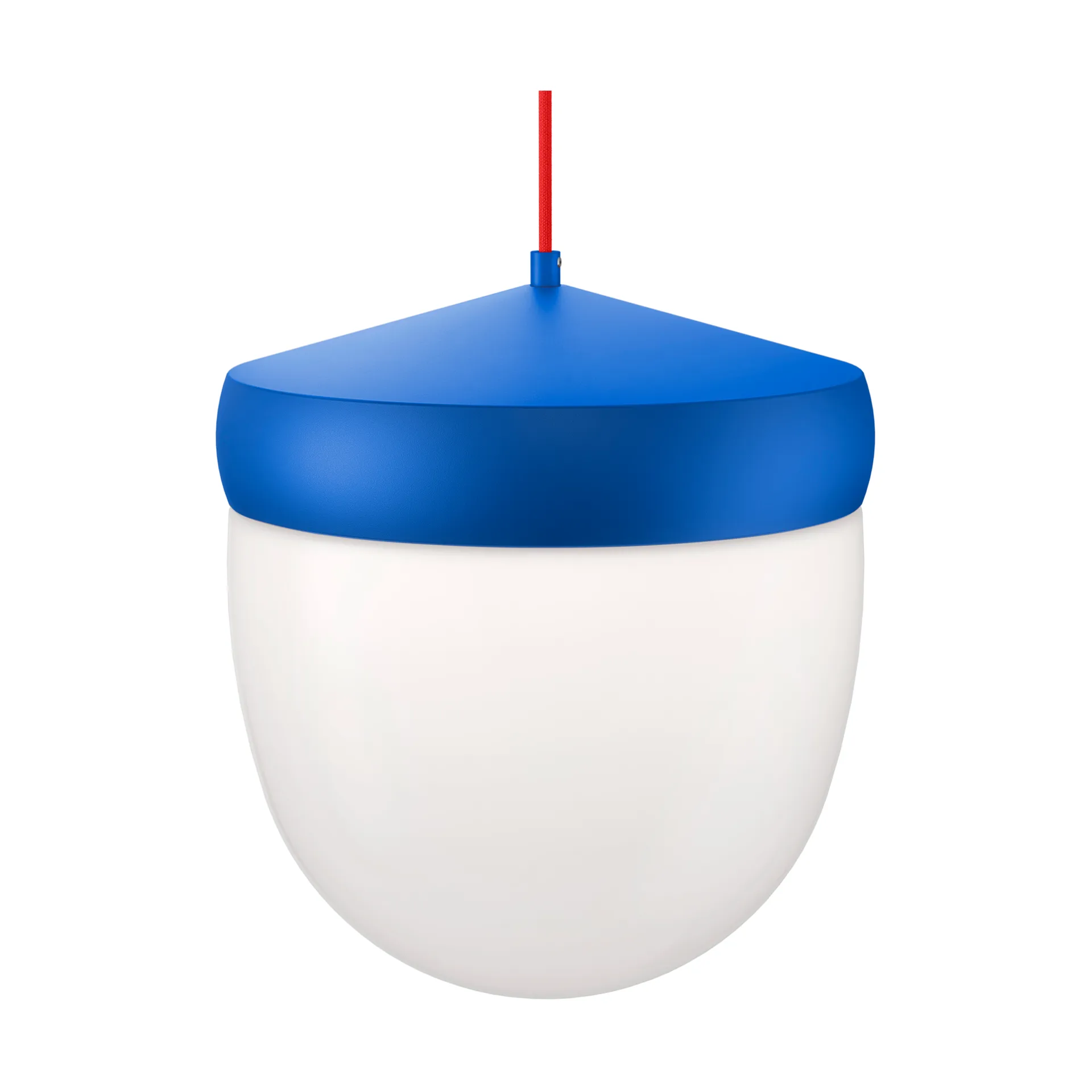 Pan pendant frosted 30 cm, Clear blue-red Noon