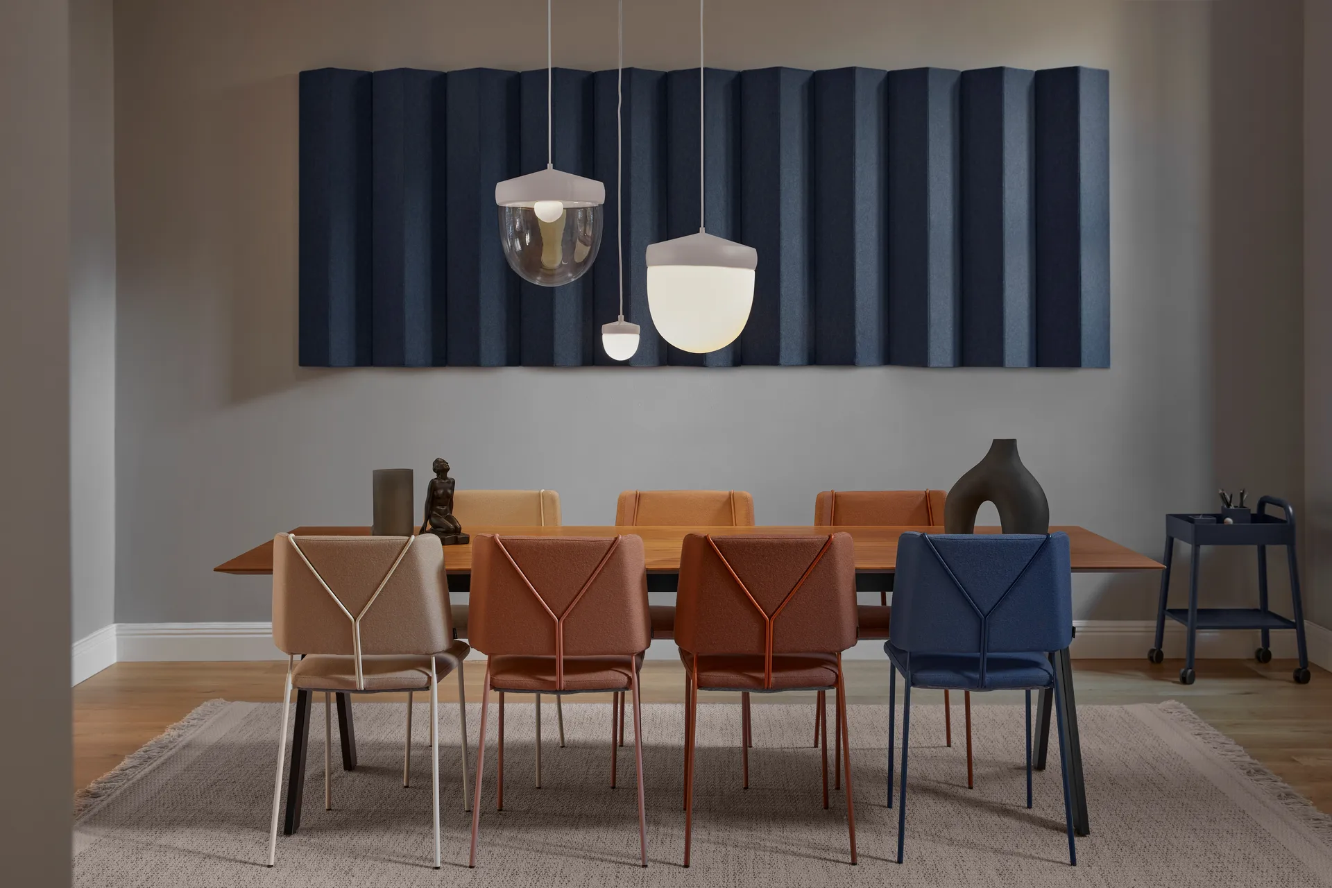 Pan pendant frosted 30 cm, Gray-light gray Noon