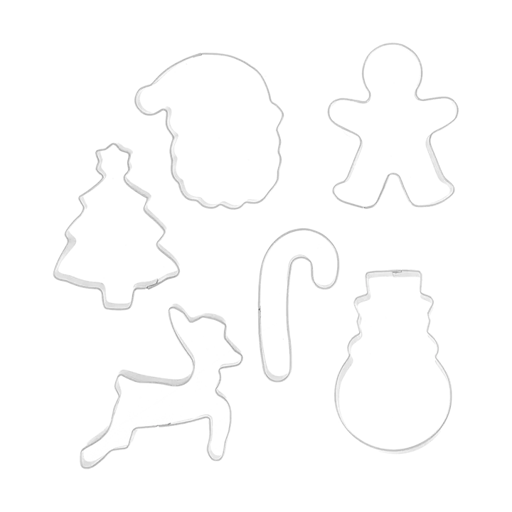 Nordwik gingerbread cutter christmas 6 pieces - Stainless steel - Nordwik