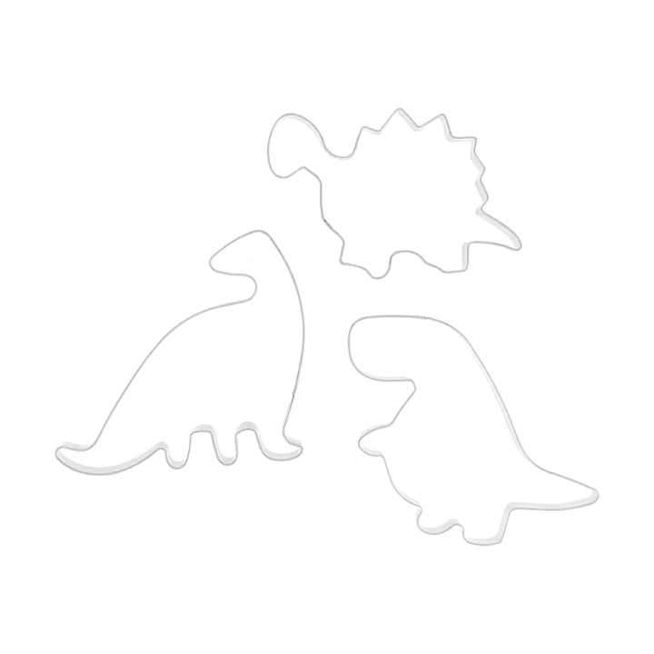 Nordwik gingerbread cutter dinosaur 3 piece set - Stainless steel - Nordwik