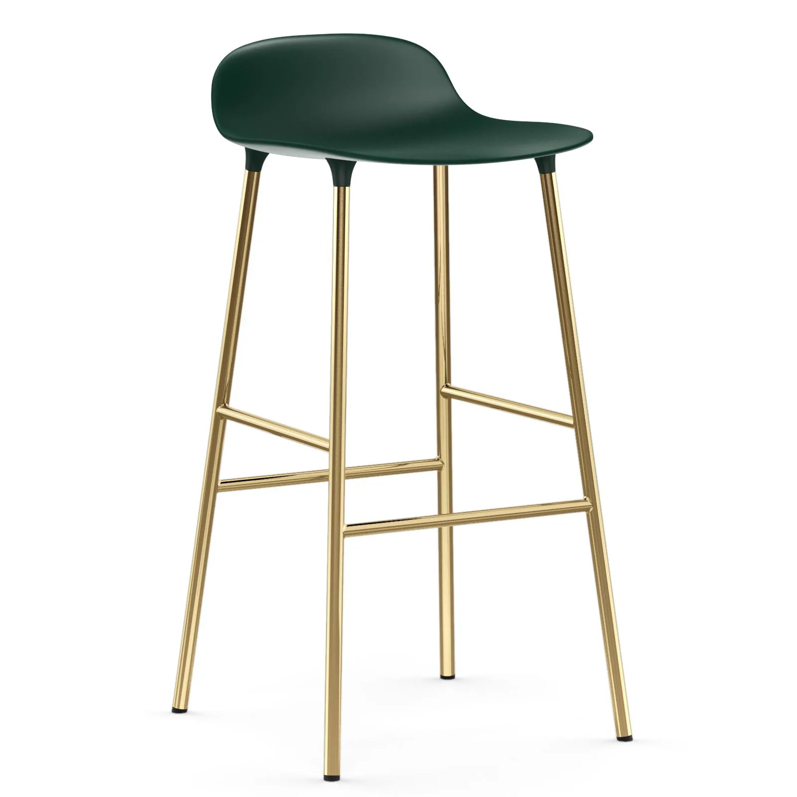 Form barstool bronze leg 75 cm, Green Normann Copenhagen