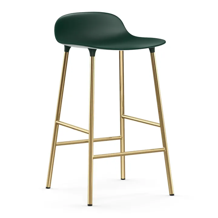 Form barstool bronze legs 65 cm - Green - Normann Copenhagen