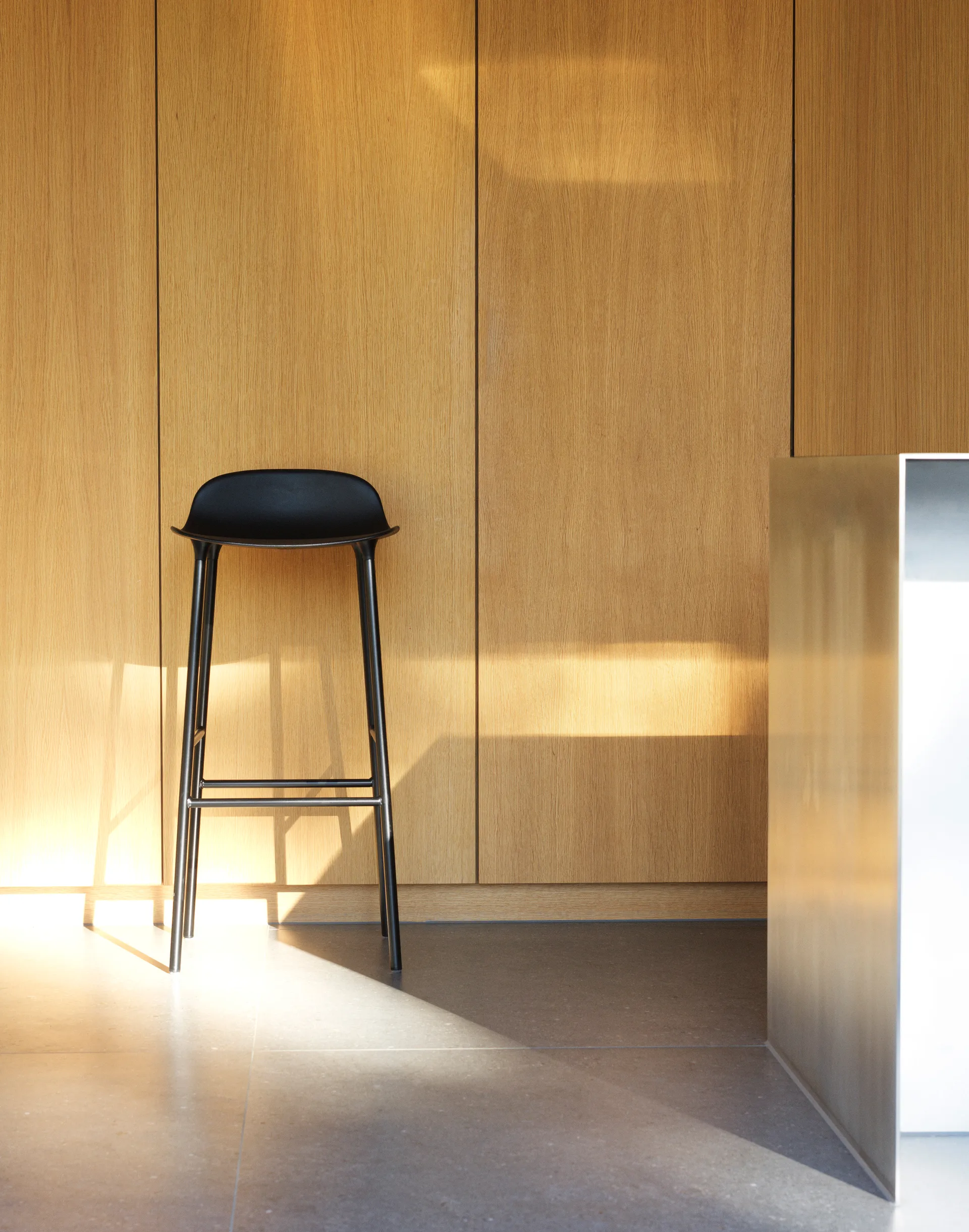 Form Chair bar stool metal legs, Black, 2-pack Normann Copenhagen