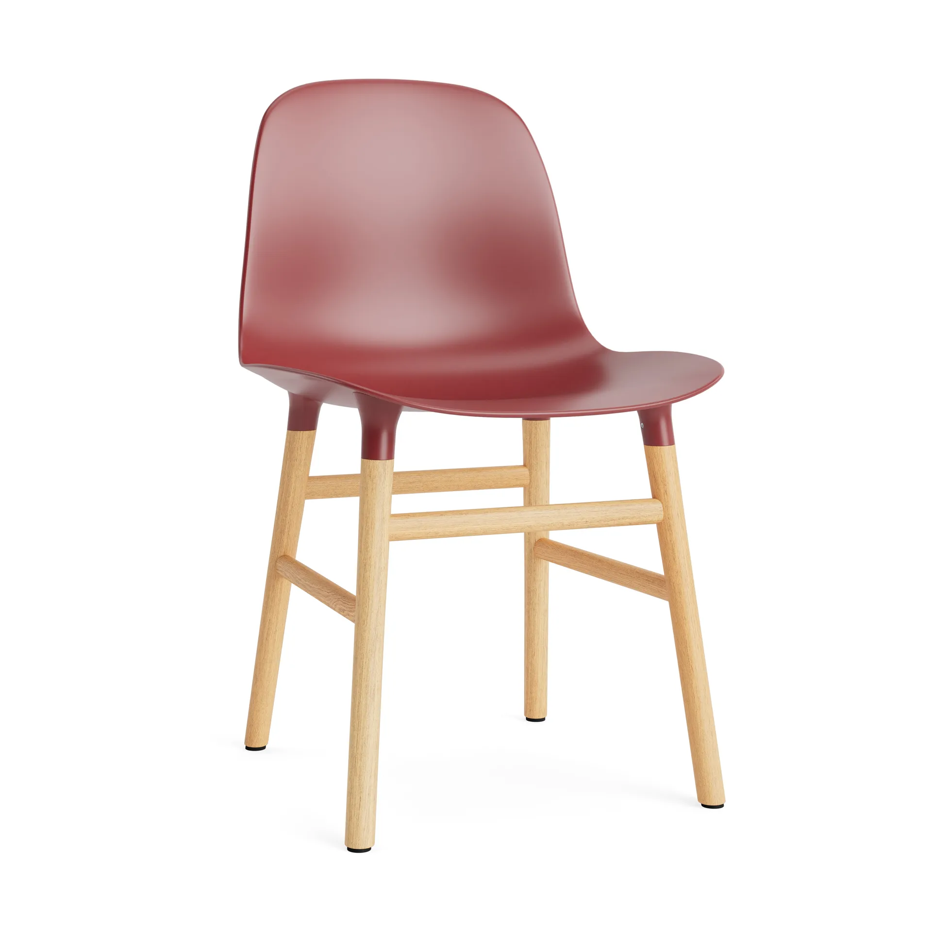 Form Chair, Red, oak legs Normann Copenhagen