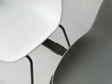 Form Chair stackable chair black legs 2-pack, White - Normann Copenhagen