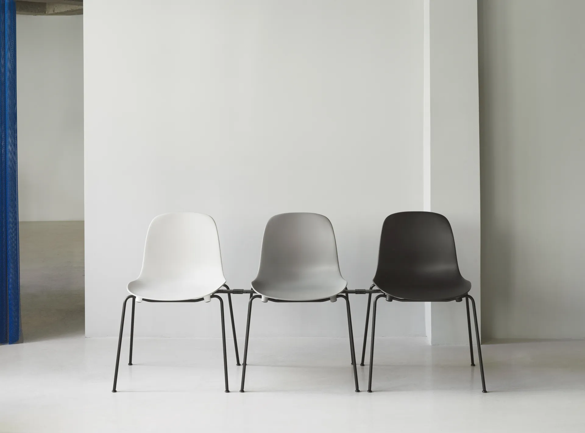 Form Chair stackable chair black legs 2-pack, White,  Normann Copenhagen