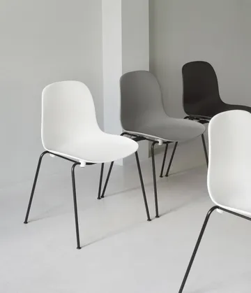 Form Chair stackable chair black legs 2-pack, White - Normann Copenhagen
