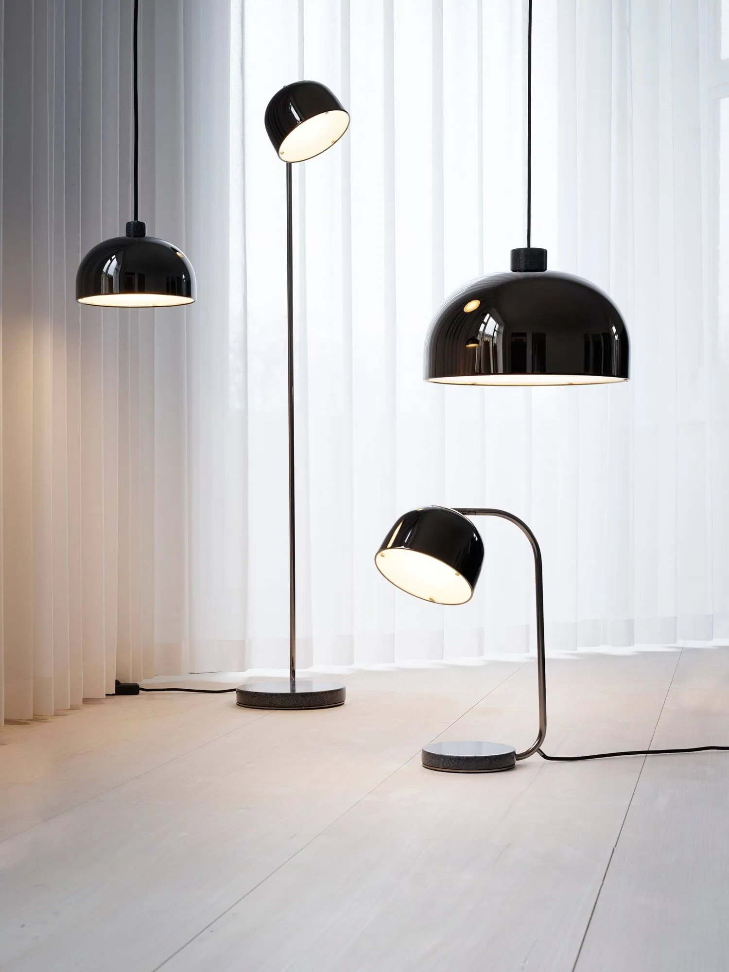 Grant pendant lamp, Black, large- steel, granite Normann Copenhagen