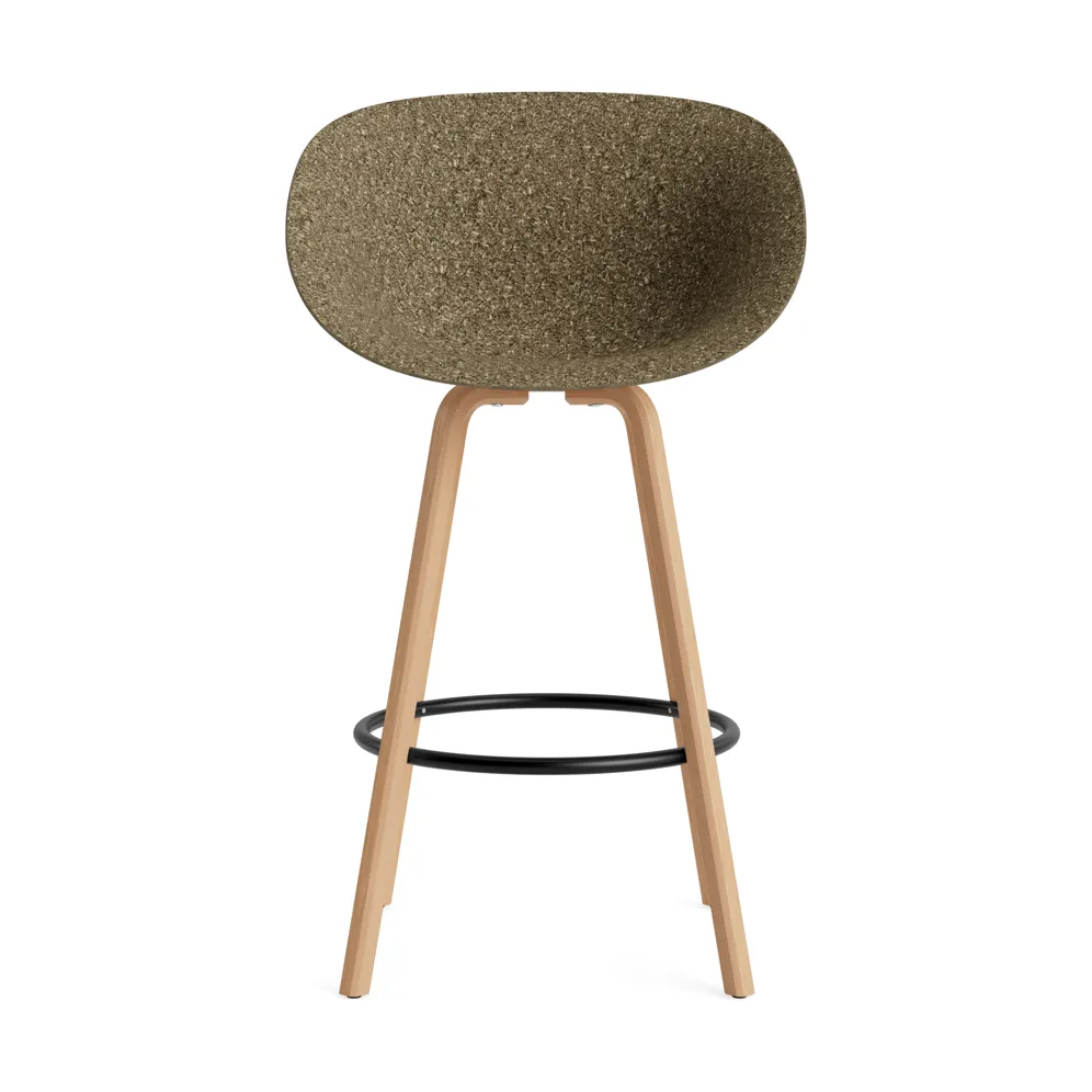 Mat Bar Armchair armchair 75 cm, Seaweed-beech-black steel Normann Copenhagen