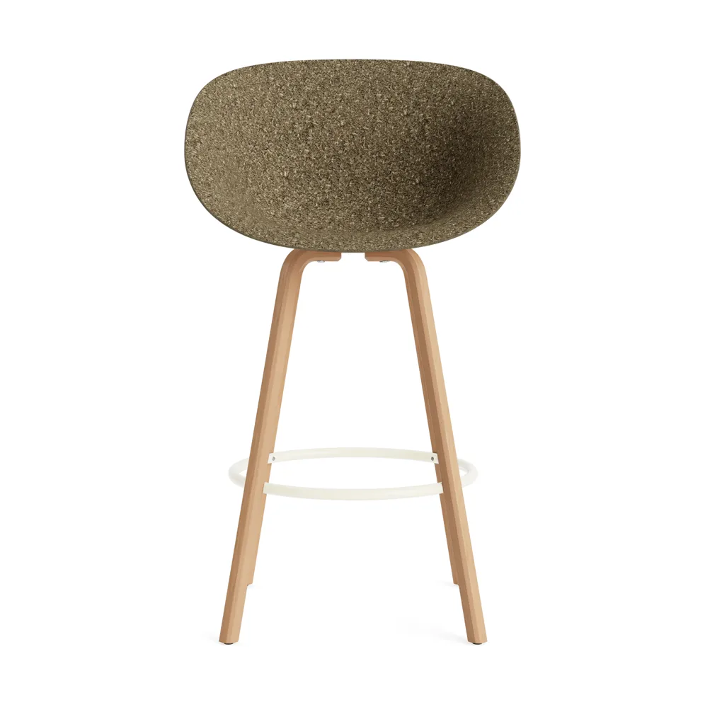 Mat Bar Armchair armchair 75 cm, Seaweed-beech-cream steel Normann Copenhagen
