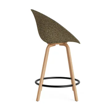 Mat Bar Armchair front-upholstered 65 cm - Ultra 41599-seaweed-beech-black steel - Normann Copenhagen