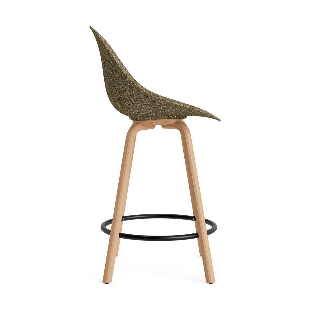 Mat Bar Chair bar stool 65 cm, Seaweed-beech-black steel Normann Copenhagen