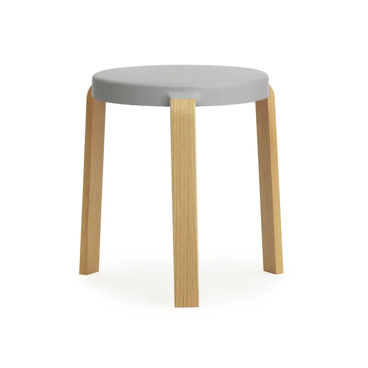 Tap stool - Grey-oak, Ø41x43 cm - Normann Copenhagen
