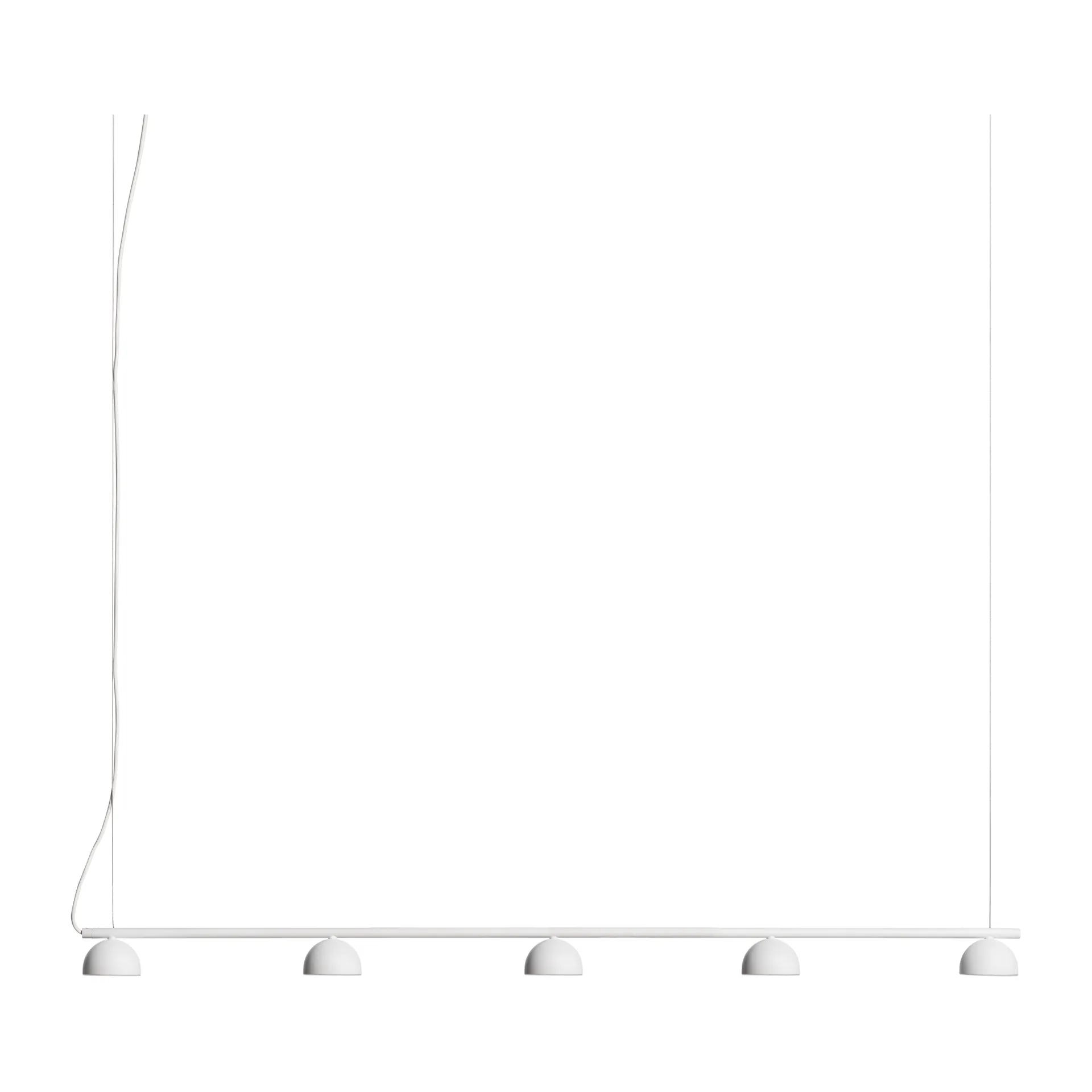 Blush Rail 5 ceiling lamp, White matte Northern