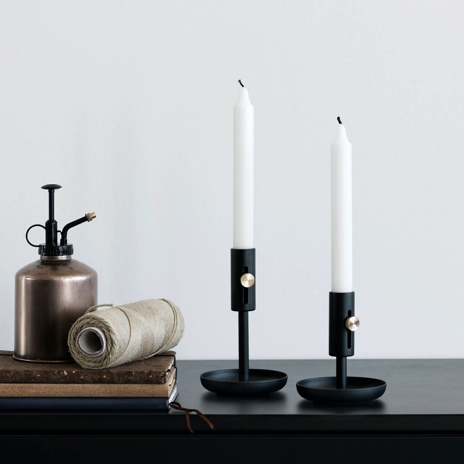 Granny candleholder low, black Northern
