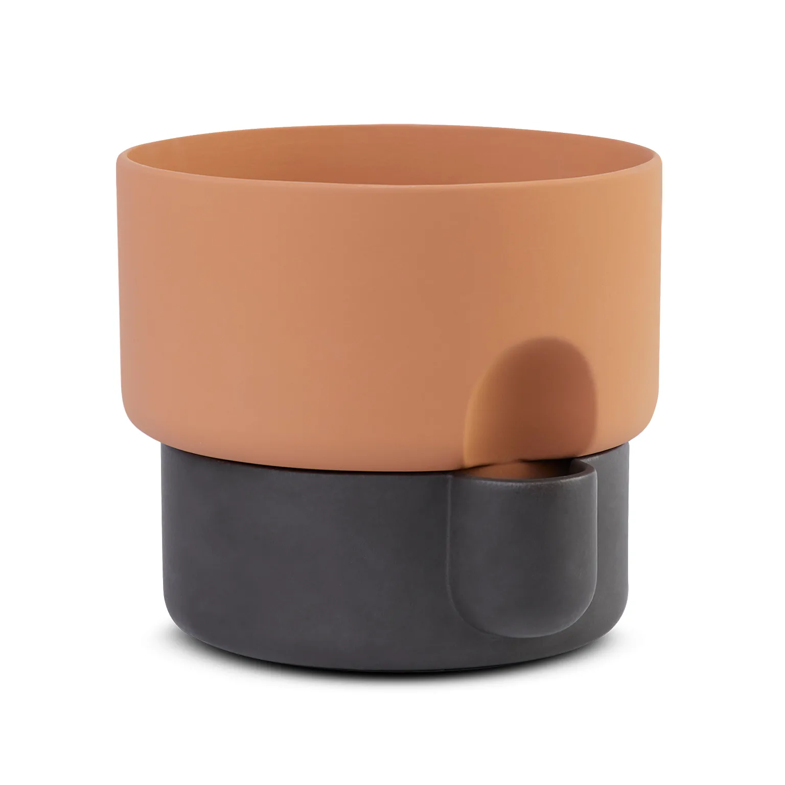 Oasis self-watering flower pot medium Ø20,5 cm, Terracotta-darkbrown Northern