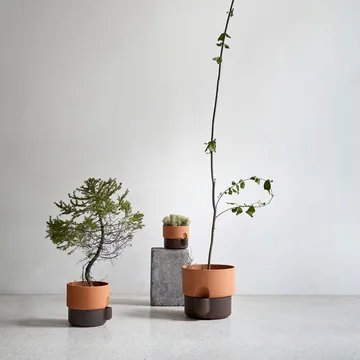 Oasis self-watering flower pot medium Ø20,5 cm - Terracotta-darkbrown - Northern