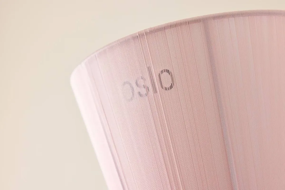 Oslo wood lampshade for floor lamp limited edition, Muted pink Northern