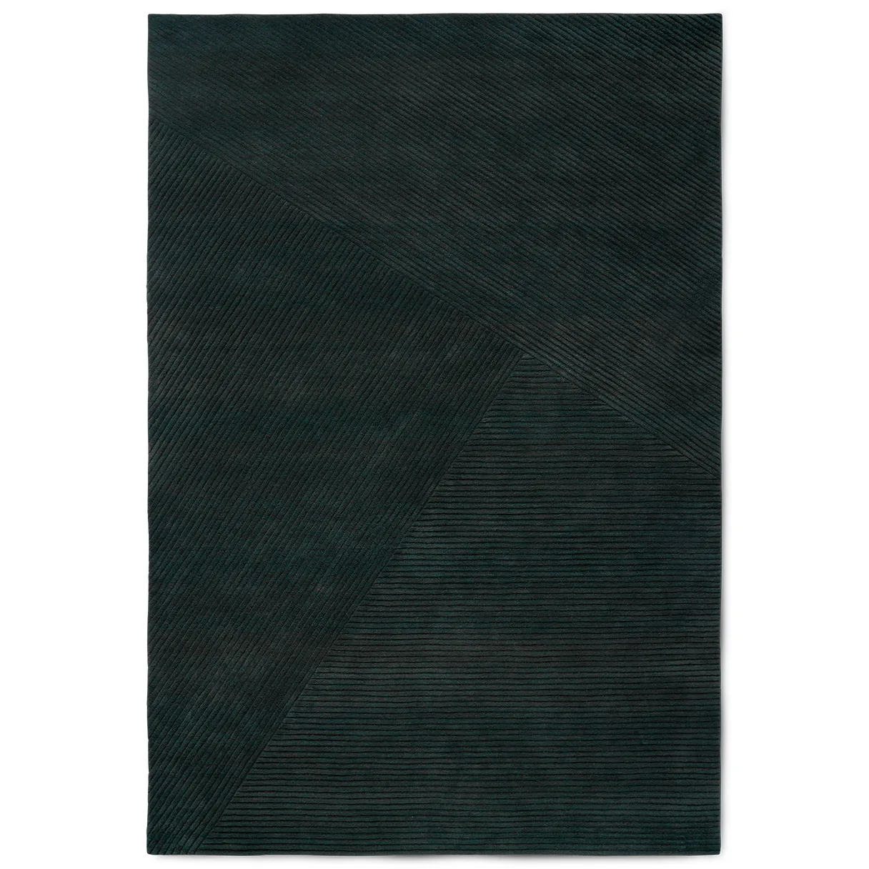 Row rug large 200x300 cm, Dark green Northern