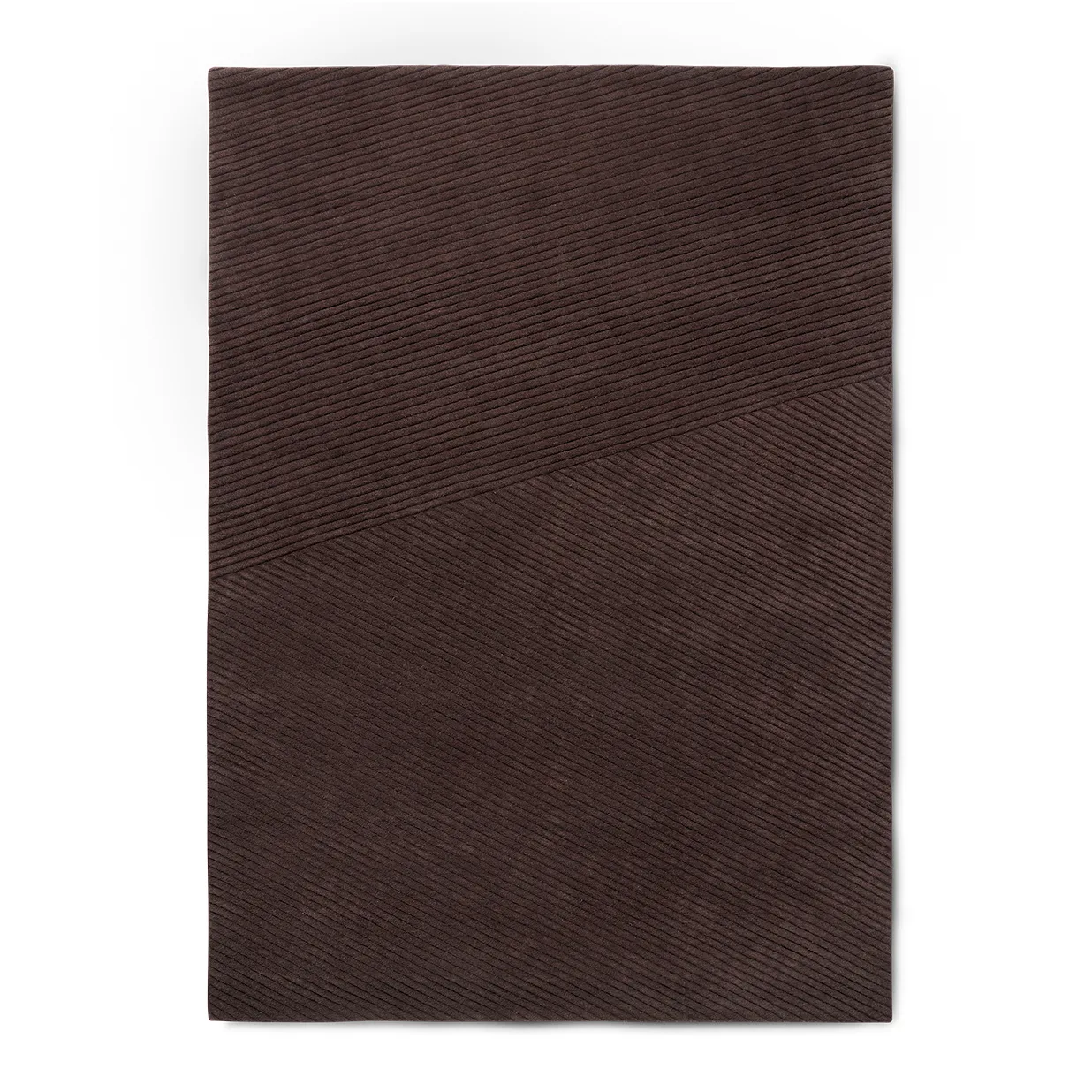 Row rug medium 170x240 cm, Dark-brown Northern