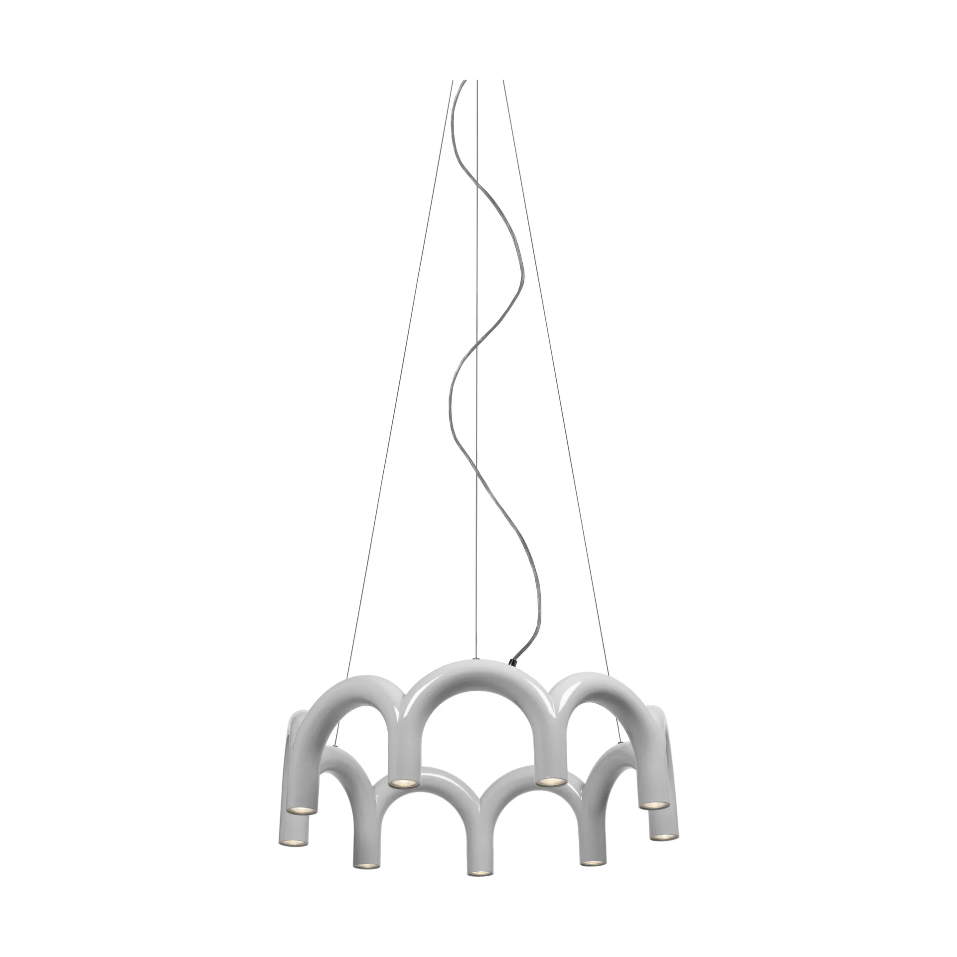 Arch circle pendant, White, Ø76 cm Oblure