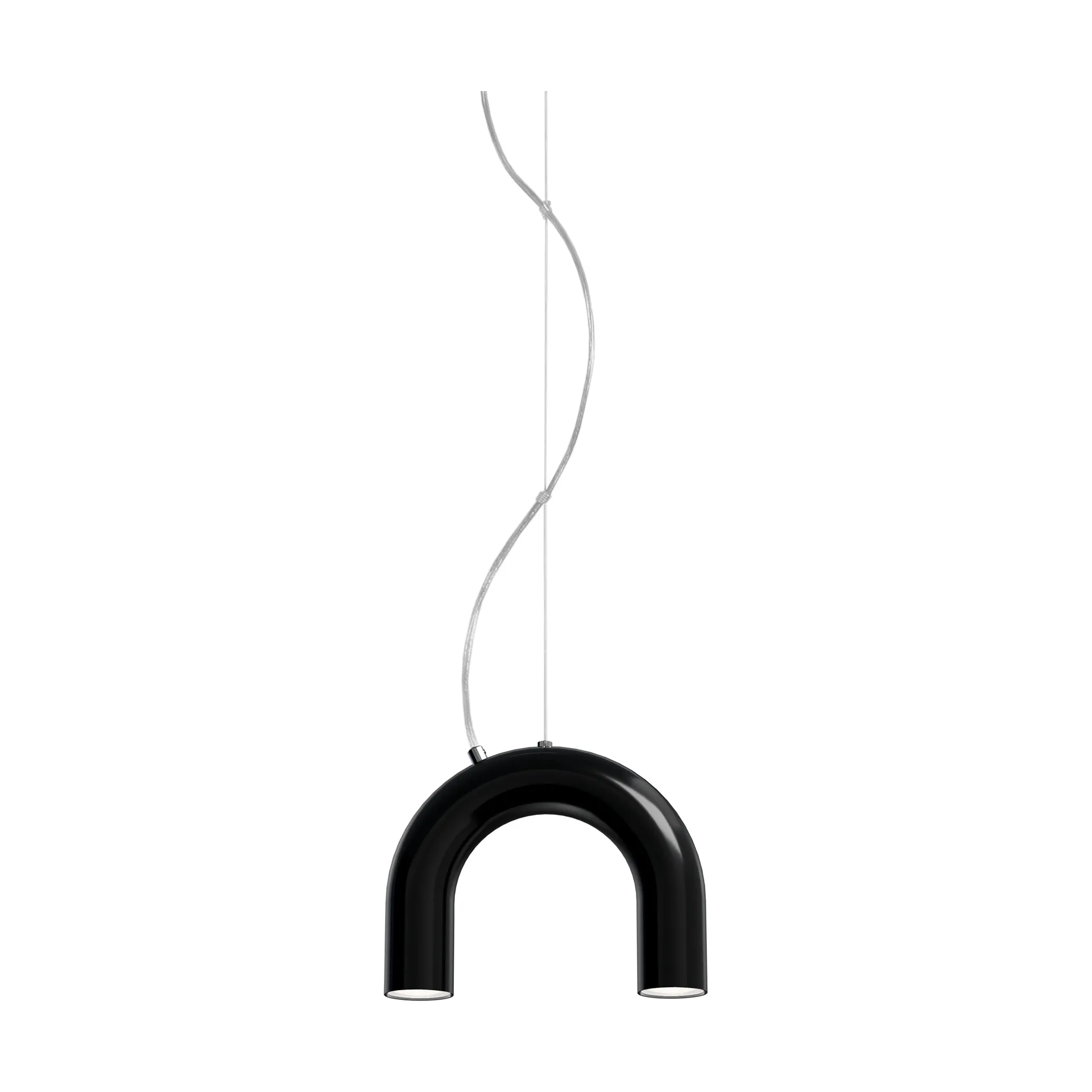 Arch single pendant lamp, Black, 25.5 cm Oblure