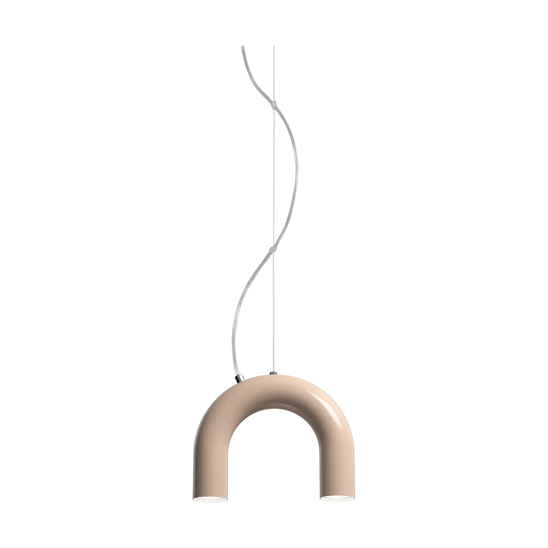 Arch single pendant lamp, Nude, 25.5 cm Oblure