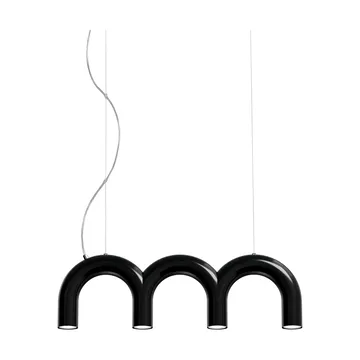 Arch Triplette pendant lamp - Black, 65.6 cm - Oblure